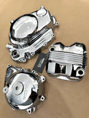 kit tampas cg 125/150 ks (clique/pedal) CROMADAS