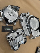 kit tampas cg 125/150 ks (clique/pedal) CROMADAS