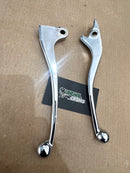 par de manetes freio a disco cg 125/150/160 cromadas