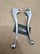 par de manetes freio a disco cg 125/150/160 cromadas
